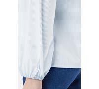 Gestreifte Hemdbluse mit voluminösem Ärmelsaum blau|weiß 34