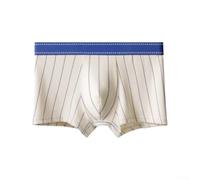 Gestreifte Herren Boxershorts Mittelbund Sport Unterwäsche Aus Polyester Und Elasthan Atmungsaktiv Bequeme Trunks Schwarz Herren Boxershorts Unterhosen Gestreift(XXXL Apricot)