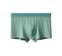 Gestreifte Herren Boxershorts Mittelbund Sport Unterwäsche Aus Polyester Und Elasthan Atmungsaktiv Bequeme Trunks Schwarz Herren Boxershorts Unterhosen Gestreift(L Green)