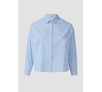 Gestreifte Popeline-Bluse im Boxy Fit 46 blau 2174273.51G1.46