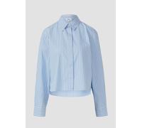 Gestreifte Popeline-Bluse im Boxy Fit 48 blau|weiß 2174257.51G1.48