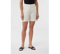Gestreifte Shorts aus Leinenmix creme 32