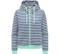 Gestreifte Sweatjacke mit Stickerei "Parya Stripes" Navy XXL