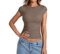 Gestreifte Tops Ausgefallene Ringelshirt Lang Hemden Ärmelloses Bodybluse Am Funktionsbluse RIPP Strass Ältere Rüschenblusen Creme Goldfarben Crash Weißer Kastenausschnitt 90er Smaragdgrün