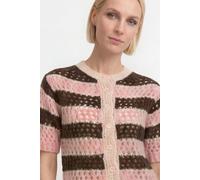 Gestreifter Cardigan aus Alpaka-Mix XS chocolate torte