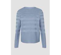 Gestreifter Feinstrickpullover aus Viskosemix 34 blau 2159606.5219.34