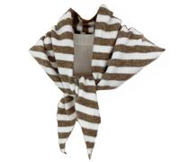 Gestreifter gestrickter Dreieckstuch für Damen - Y2k ästhetisches Kopftuch Schal gemütlicher Halswärmer vielseitiger Kopfwickel Cottagecore Streetwear stilvolles Herbst-Winter-Accessoire, braun, M