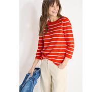 Cecil Strickpullover cherry tomato, 60/40 Baumwolle/Viskose, Rundhals, 3/4-Ärmel, Damen Gr. M (40)