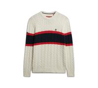 Gestreifter Pullover aus gedrehtem Baumwollstrick Superdry Blau L