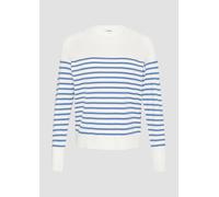 Gestreifter Pullover aus Viskosemix 48 blau 2161704.55G1.48