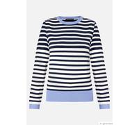 Gestreifter Pullover mit Rundhalsausschnitt Patch Dark Blue/Blue 44