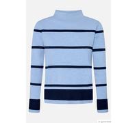 Gestreifter Pullover mit Stehkragen Patch Blue/Dark Blue 44