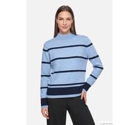Strickpullover BETTY BARCLAY "Damen mit Stehkragen", Damen, Gr. 46, blau (patch blau, dunkelblau), Strick, Obermaterial: 55% Viskose, 30% Polyester, 15% Polyamid, gerade normal, Pullover Strickpullove