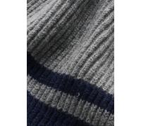 GESTREIFTER RECYCELTER WOLL-SCHAL | 100% recycelte Wolle - silber (ONE-SIZE)