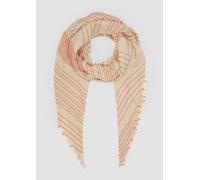 Gestreifter Schal mit Fransen 1 Beige