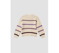 Gestreifter Strickpullover aus Chenille im Loose Fit 134/140 beige|mehrfarbig 2170538.04X1.134_140