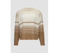 Gestreifter Strickpullover im Relaxed Fit 40 braun|creme 2153997.83X8.40