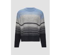 Gestreifter Strickpullover im Relaxed Fit 42 blau|grau 2153997.53X8.42