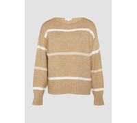 Gestreifter Strickpullover mit Rollkante 46 braun 2157233.84X1.46