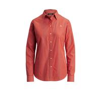 Gestreiftes Classic-Fit Baumwollhemd XXS Orange