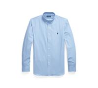 Gestreiftes Custom-Fit Hemd aus Popeline L Blue