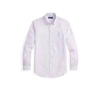 Gestreiftes Custom-Fit Leinenhemd L Purple