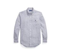 Gestreiftes Custom-Fit Leinenhemd XXL Blue