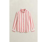 GANT - Gestreiftes Hemd aus Leinenmix rose red - Gr. - XL