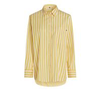 Tommy Hilfiger Damen Hemd Poplin Easy Fit Oversized, Mehrfarbig (STP Citronella), 42