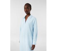 Gestreiftes Hemdblusenkleid mit Eingrifftaschen blau 34