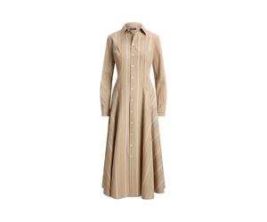 Gestreiftes Hemdkleid im Bahnen-Design DE 38 Cream