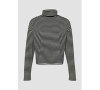 s.Oliver Red Label - Gestreiftes Langarmshirt im Relaxed Fit schwarz - Gr. - 34