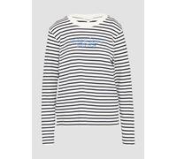 Gestreiftes Langarmshirt im Relaxed Fit mit Artwork 36 weiß|blau 2160859.59G3.36