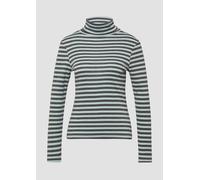 Gestreiftes Longsleeve im Slim Fit mit Rollkragen 36 grau|türkis 2170281.97G8.36