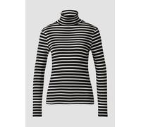 Gestreiftes Longsleeve im Slim Fit mit Rollkragen 44 schwarz|weiß 2171410.99G1.44