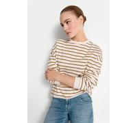 Gestreiftes Oversize-Sweatshirt XL cinnamon