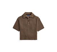Gestreiftes Poloshirt aus Baumwolle XXL Brown
