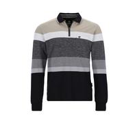 gestreiftes Poloshirt in Piqué mit Zip