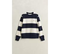 Gestreiftes Rundhalssweatshirt Blau M