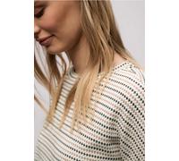 Street One Frauen Gestreiftes Shirt in Weiß, Gr: 46