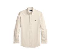 Gestreiftes Slim-Fit Hemd aus Popeline M Tan