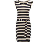 Sommerkleid RAGWEAR "Tagg Stripes", Damen, Gr. XXL (44), Normalgrößen, blau (navy), Material: 50% Viskose, 50% Polyester, figurumspielend ca. Mitte Oberschenkel, tiefer Rundhals, Ärmel ohne Ärmelschli