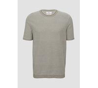 s.Oliver Gestreiftes Strick-T-Shirt aus Leinenmix