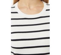 Comma Gestreiftes Strickshirt mit Rippblende