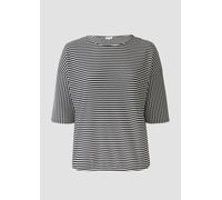 Gestreiftes T-Shirt im Relaxed Fit mit 3/4-Ärmeln 48 schwarz 2168604.99H0.48