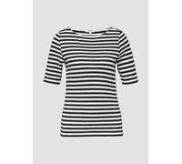 Gestreiftes T-Shirt im Slim Fit mit Flammgarnstruktur 40 creme 2166289.02G2.40