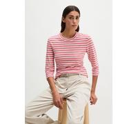 Gestreiftes T-Shirt regular rosa XXS