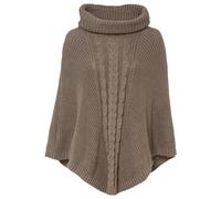 gestrickter Poncho mit Rollkragen 0