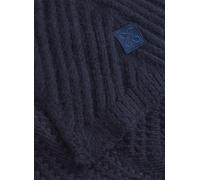 gestrickter Schal aus weicher Wollmischung mit Zopfmuster blau - Gr. - one size