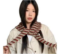 Gestricktes Dreieckstuch Damen Winter Warm für retro Schal Umhang,125cm | Soft Knit Fabric, für versatile Shawl Wrap, 125cm One-size-fits-all, Vintage Striped Design For Winter Outfits
